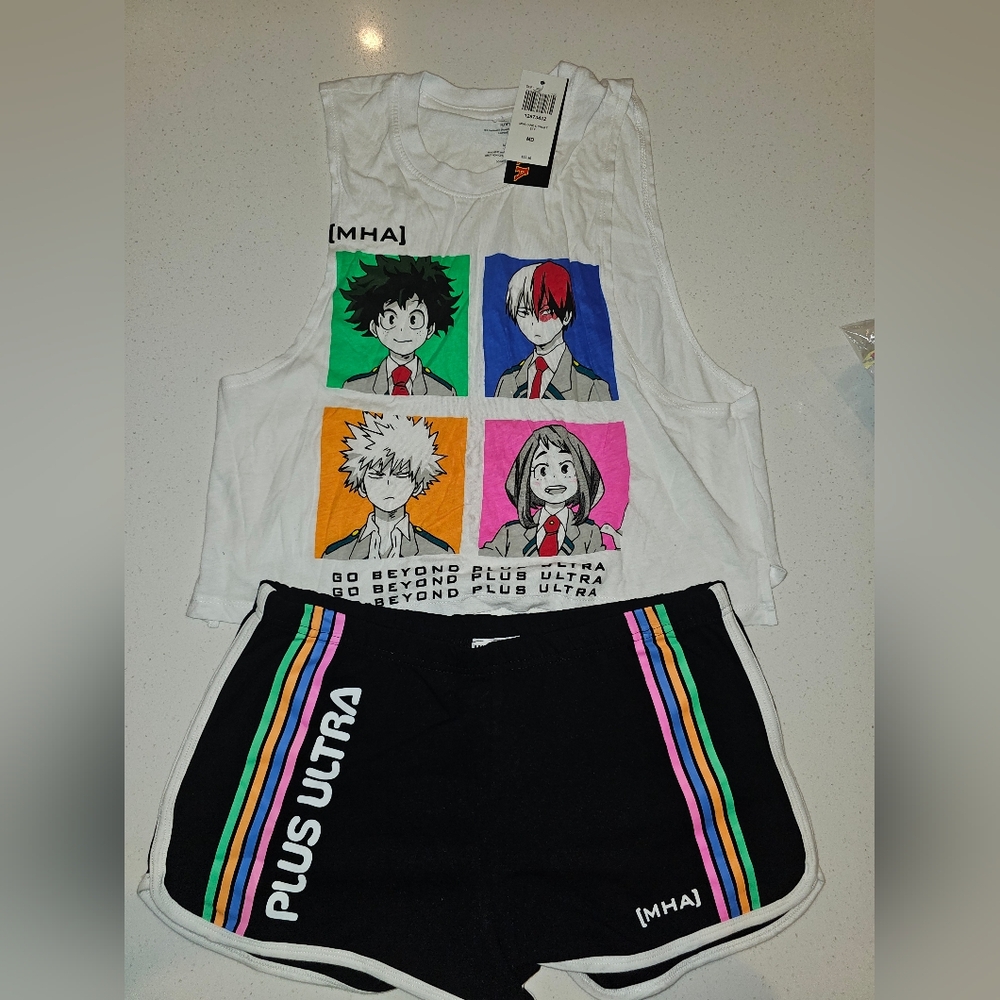 Hot Topic My Hero Academia Tank and Shorts Lounge Set